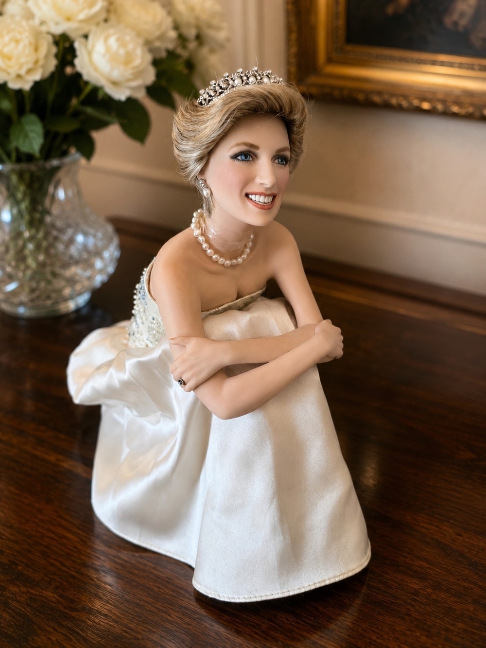 Franklin Mint Heirloom Princess Diana Porcelain Doll Limited Edition